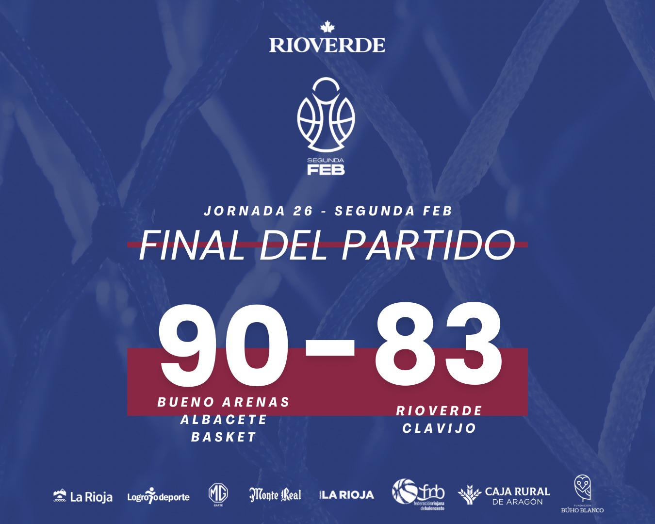 Lee más sobre el artículo Derrota Jornada 26 Segunda FEB