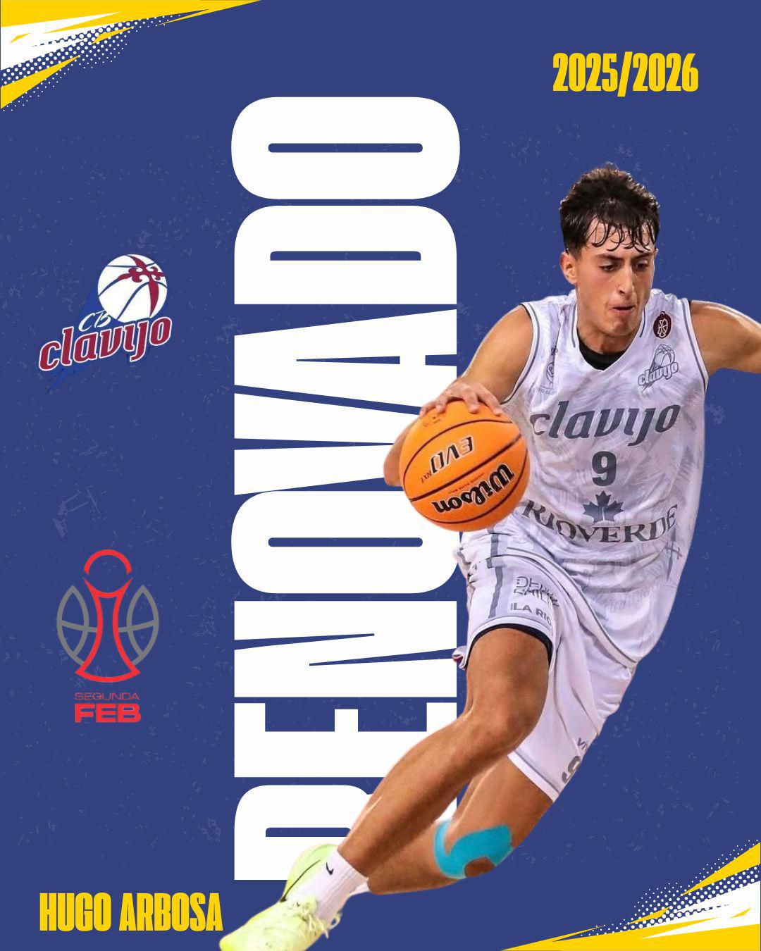 Lee más sobre el artículo Hugo Arbosa seguirá en el CB Clavijo en la temporada 2025/26