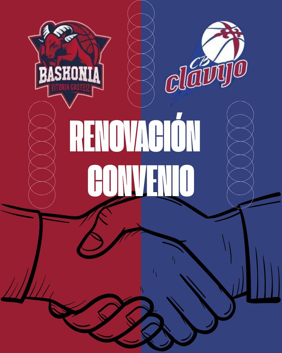 Lee más sobre el artículo COMUNICADO OFICIAL: Renovación del convenio de colaboración entre CB Clavijo y Baskonia